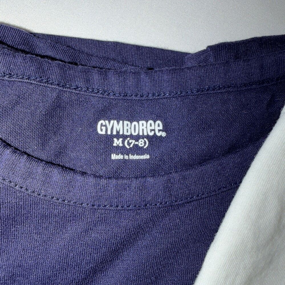 Gymboree T-Shirt Lot of 3 Surf Galaxy Space Magic Girls M 7/8 White & Navy Tee - Picture 4 of 11
